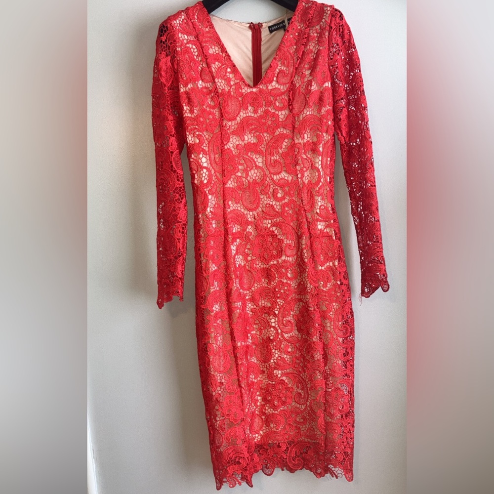 Forever Unique midi lace dress